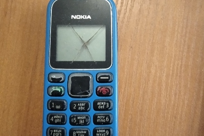 Мобільний телефон NOKIA, синього кольору, в кількості 1 шт., робочий стан не перевірявся, б/в