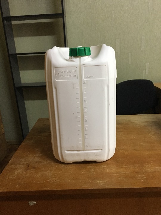 Каністра пластикова ємністю 20 л, білого кольору, 1 шт.