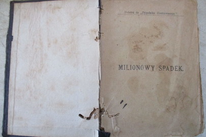 Книга "Milionowy Spadek", 1894 року видавництва, польською мовою, 392 сторінки