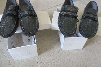 Туфлі чоловічі з верхом із лакованої шкіри, напис "NEW BOTA" Made in Italy, у кількості 2 пари