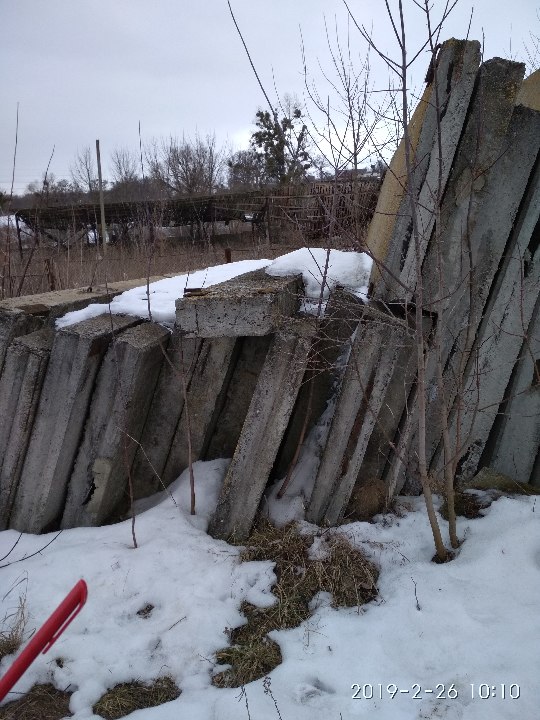 Залізобетонні панелі, б/в, 13 шт.