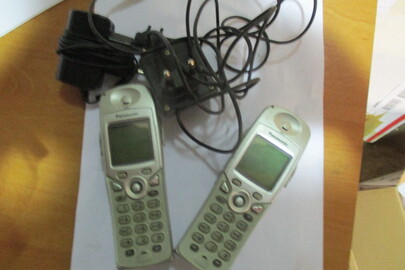 Радіотелефони марки «Panasonic» сріблястого кольору у кількості 2 шт, зарядні пристрої для мобільних телефонів чорного кольору марки «Soni Ericson», «Nokia» у кількості 2 шт.