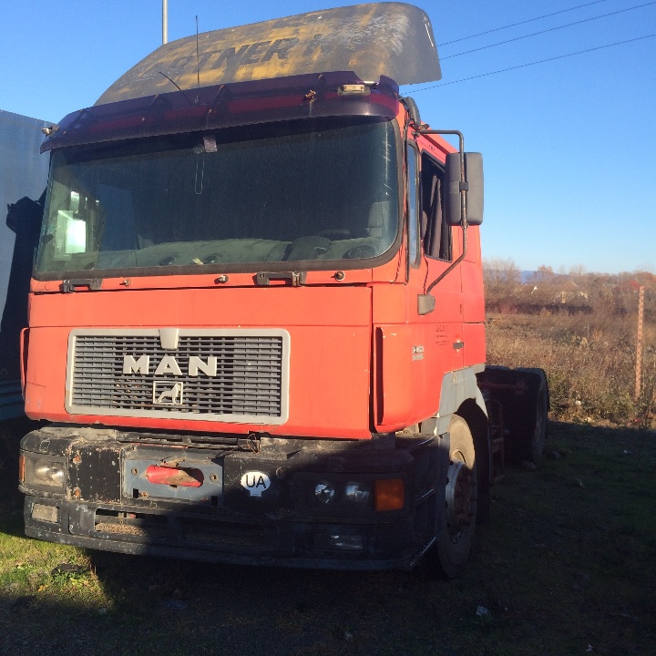 Вантажний автомобіль MAN, модель 19.464 FLT-N, 1998 року випуску, ДНЗ АО 5243 АВ, кузов № WMAT32S396M246133, червоного кольору