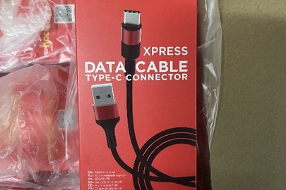 USB кабель ТМ "НОСО" з  маркуванням "XPRESS  DATA CABLE Type-с Connector", model X26, у кількості 300 шт., без ознак використання