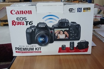 Цифровий фотоапарат з маркуванням "CANON EOS REBEL EF-S 18-55 IS II KIT" в комплекті: картка пам`яті "SanDisk 16gb", об`єктив "CANON EF 75-300mm", сумка "CANON", у кількості 1 шт., без ознак використання 