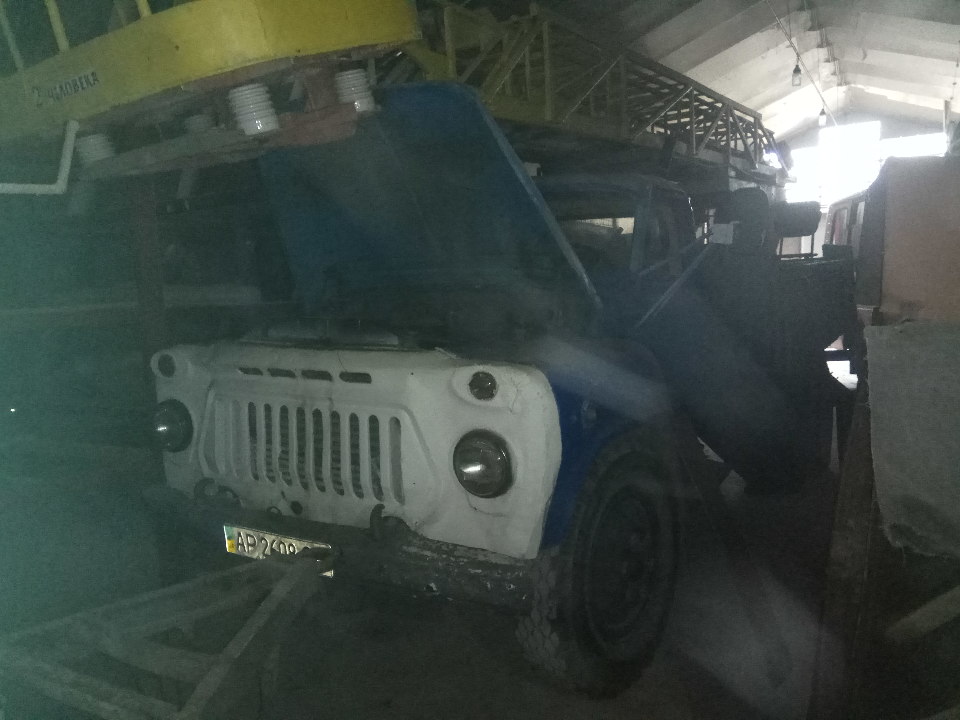 Вантажний автопідйомник АП 17 на шасі ГАЗ 53, державний номер АР2608СЕ, 1986 року випуску, синього кольору, шасі №1061531