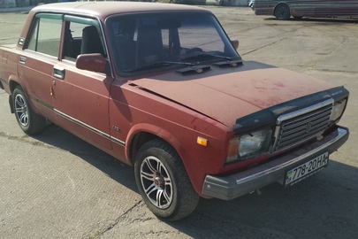 Легковий автомобіль ВАЗ 2107, державний номер 77820НА, 1989 року випуску, червоного кольору, кузов №ХТА210720L0521108 