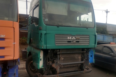 Вантажний тягач MAN 18410, державний номер АР6609ВC, 2001 року випуску, зеленого кольору, кузов №WMAHO5ZZZ2G156629