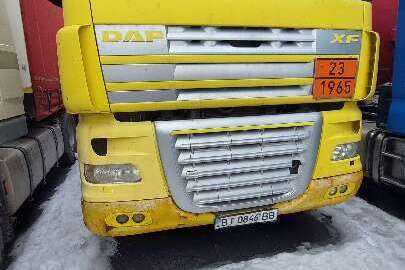 Вантажний автомобіль DAF, модель FT XF105, державний номер ВІ0846ВВ, 2008 року випуску, колір жовтий, VIN XLRTE47MS0E840608