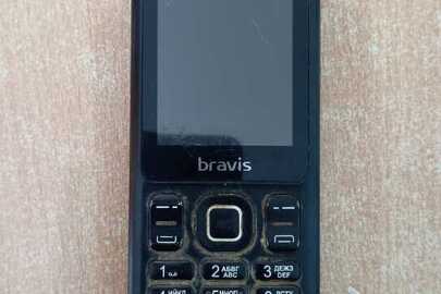 Конфісковане майно за  рішенням суду: мобільний телефон марки "BRAVIS", б/в, 1 шт.