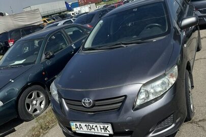 Транспортний засіб TOYOTA COROLLA 2008 року випуску, ДНЗ АА1041НК, VIN JTNBV58E20J029707