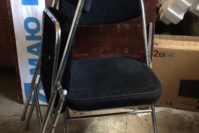 Розкладні стільці зі спинкою, 5 одиниць, б/в.