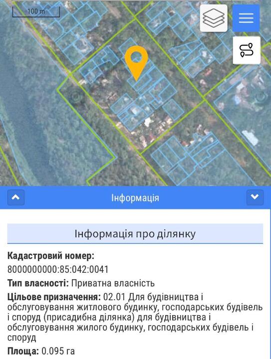 Земельна ділянка, площею 0.095 га, кадастровий номер: 8000000000:85:042:0041, що розташована за адресою: м. Київ, вул. Юнкерова Миколи, земельна ділянка 91-б