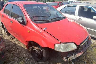 Легковий автомобіль CHEVROLET AVEO, ДНЗ ВІ4975ЕЕ, 2005 р.в., колір червоний, VIN Y6DSF69YE5B386127