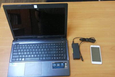 Ноутбук марки «ASUS» модель X55VD-SX155D серійний номер CANOCX414356436 та мобільний телефон  марки «Huawei» Y541-V02, бувші у використанні