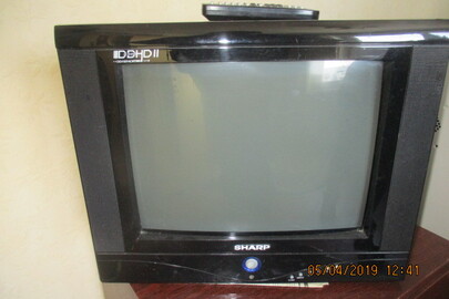 Телевізор "SHARP COLOUR TV", чорного кольору, б/в