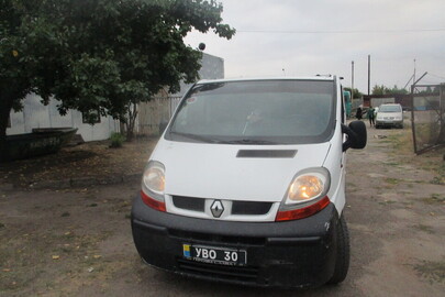 Митний конфіскат. Автотранспортний засіб RENAULT TRAFIC, № кузову: VF1FLADA66Y163900,  2006 р.в., білого кольору