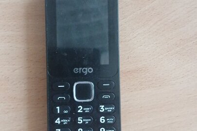 Конфісковане майно за рішенням суду: мобільний телефон ERGO E-24, б/в, чорного кольору, imei не встановлено