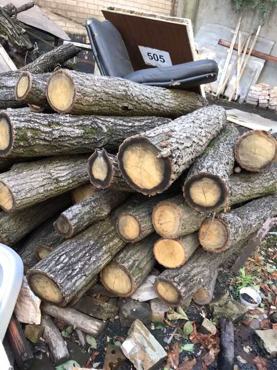 Дерев`яні розпиляні стовбури дерев 12 штук