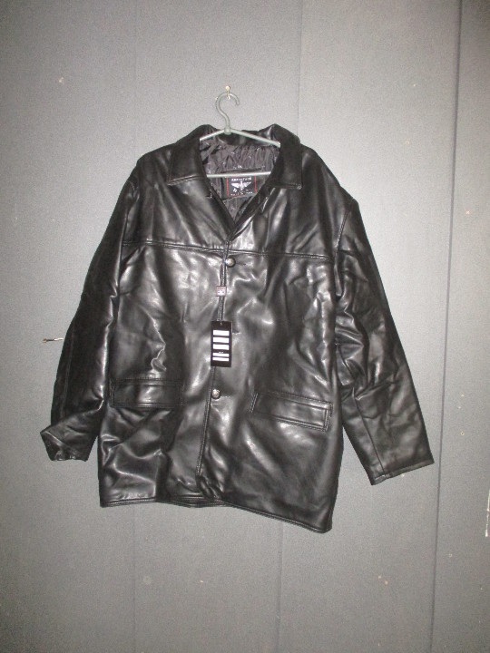 Куртка чоловіча коротка (шкірзамінник), колір - чорний, «FLOYD» - 5 шт.