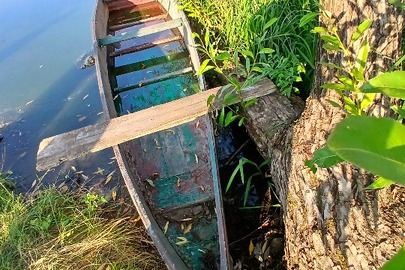 Майно конфісковане за рішенням суду:човен та два весла б/в