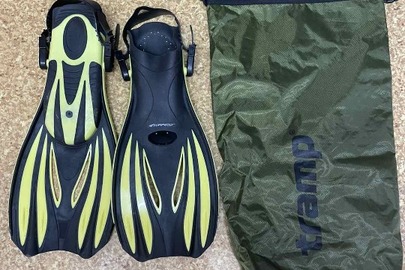 Конфісковане майно за рішенням суду: ласти для плавання 1 шт., водонепроникна сумка - 1 шт., б/в