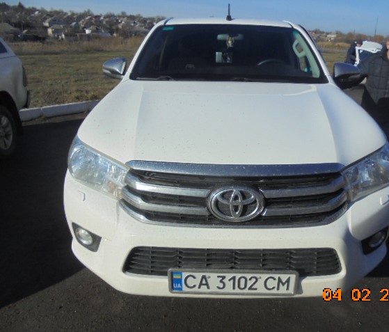 Вантажний автомобіль пікап TOYOTA HILUX, ДНЗ: СА3102СМ, № кузова: MR0НВ3CD100407677, 2017 р.в., білого кольору