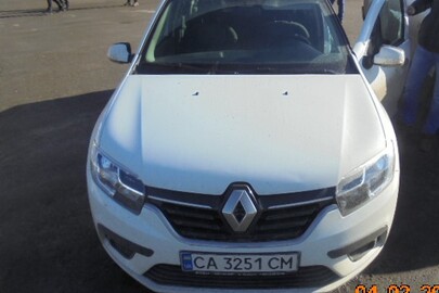 Легковий автомобіль седан-В RENAULT LOGAN, ДНЗ: СА3251СМ, № кузова: VF14SRCL459755333, 2018 р.в., білого кольору