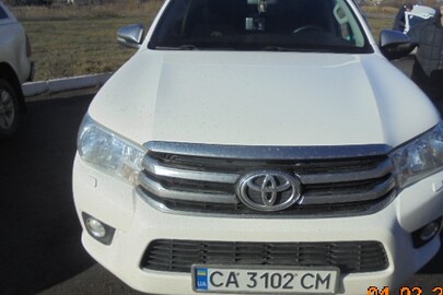 Вантажний автомобіль пікап TOYOTA HILUX, ДНЗ: СА3102СМ, № кузова: MR0НВ3CD100407677, 2017 р.в., білого кольору