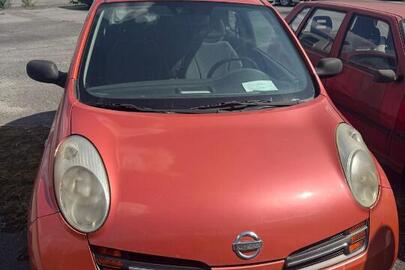 Транспортний засіб Nissan Micra 2004 року випуску, ідентифікаційний номер (VIN): SJNEBAK12U1274978, номерний знак не ідентифіковано