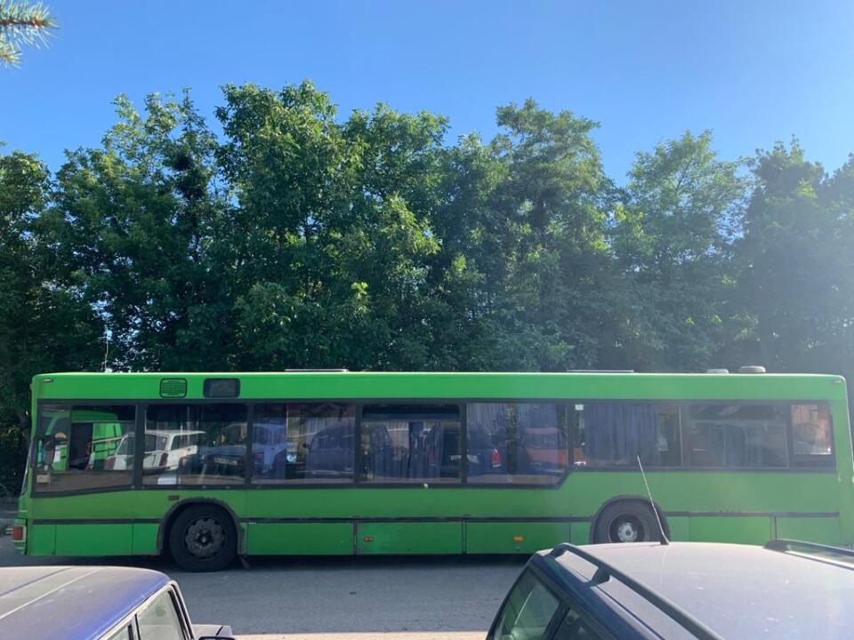 Автобус MAN NL 202, 1995 року випуску, зеленого кольору, ДНЗ: АХ0714АА, VIN: WMAA102878B014345