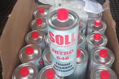 SOLL NITRO 646 розчинник ємністю 1 л. - 18шт., контрольний зразок товару SOLL NITRO 646 розчинник 646 ємністю 1л. - 1шт., залишки зразку товару SOLL NIT 646 розчинник ємністю 0,9 л. - 1 шт., стан: нове