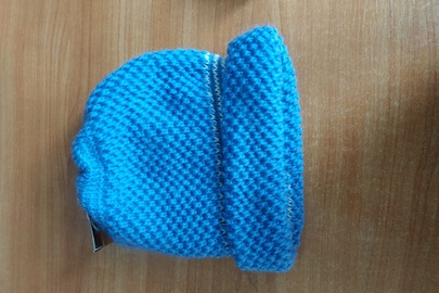 Шапка жіноча синього кольору «KNIT HAT BONNET EN TRICOT» 