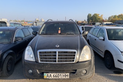 Автомобіль марки Ssang Yong, модель Rexton, номер кузова (шасі) KPTG0B1FS7P250854, рік випуску 2007, тип ТЗ легковий універсал, колір чорний, двигун 2696, державний номер АА6601НМ