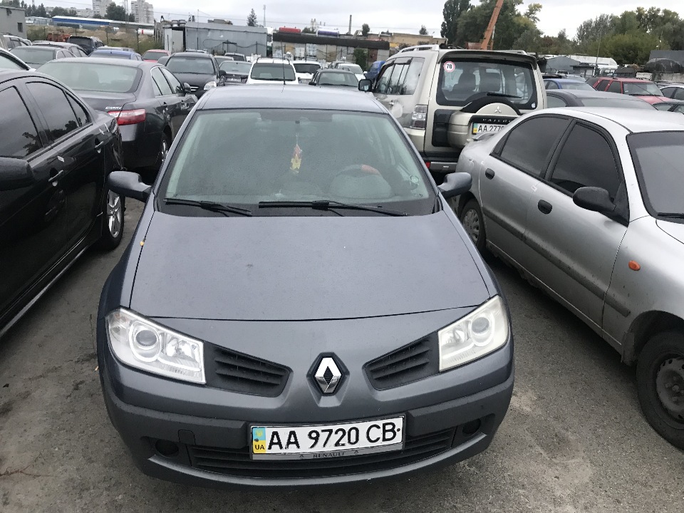 Автомобіль марки RENAULT, модель MEGANE, номер кузова VF1LM1A0H36807053, рік випуску 2006, колір сірий, тип ТЗ легковий сєдан, державний номер автомобіля АА9720СВ