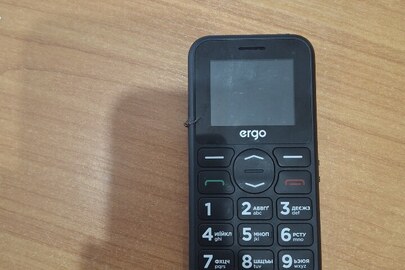 Конфісковане майно за рішенням суду: мобільний телефон "ERGO", IMEI: 350965073641797, б/в