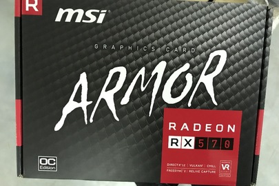 Відеокарта до комп'ютера: з маркуванням «Graphics Card Armor Radeon RX 570» - 1 шт., з маркуванням «Power Color RED, MSI DirectX 12 4GB» - 1 шт.