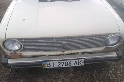 Легковий автомобіль марки ВАЗ, модель 21011, ДНЗ ВІ2706АК, 1975 р.в., білого кольору, номер кузова 210111534691