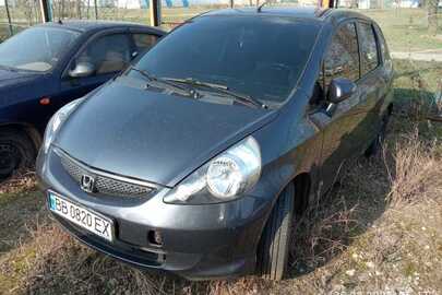 Автомобіль марки HONDA, модель JAZZ, шасі (кузов, рама) LUCGE375073204138, 2007 року випуску, колір - СІРИЙ, державний номер ВВ0820ЕХ