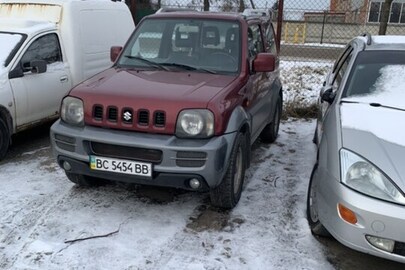 Транспортний засіб SUZUKI JIMNY, легковий, 2007 року випуску, VIN:JSAFJB43V00323503, двигун 1328куб.см., бензин, червоного кольору ДНЗ: ВС5454ВВ