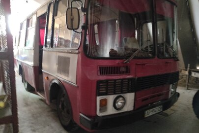 Автобус пасажирський ПАЗ 3205, 1991 р.в., ДНЗ АР9947СВ, червоного кольору, № кузова 9104368