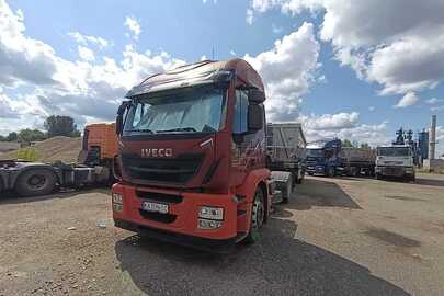 Автомобіль спеціалізований вантажний сідловий тягач, марки: IVECO, модель: STRALIS AS440S46T/P, державний реєстраційний номер KA3596СС, VIN/номер шасі (кузова, рами): WJMM1VTH40C285427, колір: ЧЕРВОНИЙ, рік виробництва: 2013
