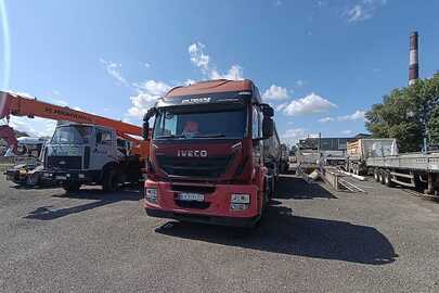 Автомобіль спеціалізований вантажний сідловий тягач, марки: IVECO, модель: STRALIS AS440S46T/P, державний реєстраційний номер KA3597СС, VIN/номер шасі (кузова, рами): WJMM1VTH40C285260, колір: ЧЕРВОНИЙ, рік виробництва: 2013