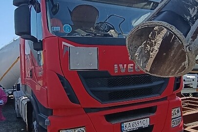 Автомобіль спеціалізований вантажний сідловий тягач, марки: IVECO, модель: STRALIS AS440S46T/P, державний реєстраційний номер КА6591СІ, VIN/номер шасі (кузова, рами): WJMM1VTH4ЕC280682, колір: ЧЕРВОНИЙ, рік виробництва: 2013