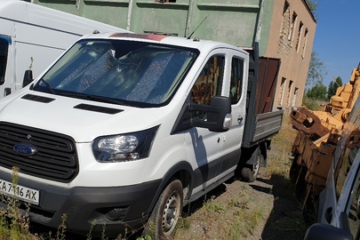 Автомобіль FORD, реєстраційний номер КА7116АХ, VIN/номер шасі (кузова, рами): WF0EXXTTGEKE23828, модель: TRANSIT, категорія: ВАНТАЖНИЙ, колір: БІЛИЙ, рік виробництва: 2019, тип пального: дизель, об’єм двигуна, см.куб.: 1995, тип КПП: механічна