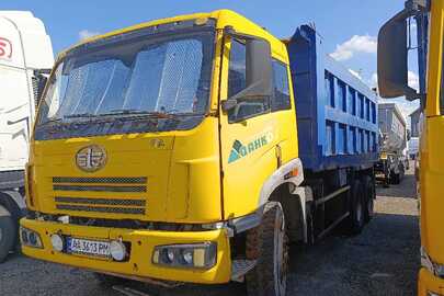Тягач-самоскид FAW CA3252, реєстраційний номер АА3613РМ, VIN/номер шасі (кузова, рами): Y7CCA325280087414, категорія: ВАНТАЖНИЙ, колір: ЖОВТИЙ, рік виробництва: 2008, тип пального: дизель, об’єм двигуна, см.куб.: 8600, тип КПП: механічна