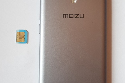 Мобільний телефон MEIZU, сірого кольору,  з пакетом мобільного зв"язку оператора  Київстар  068-905-19-26