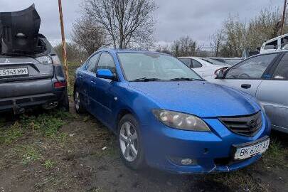 Легковий автомобіль марка: MAZDA, модель: FAMILIA, VIN: JMZBK127561295026, номерний знак: ВК6727АА, колір: синій, рік виробництва 2005