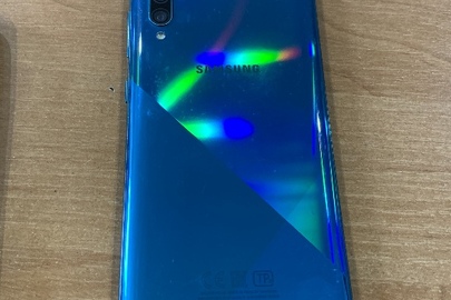 Конфісковане майно за рішенням суду, мобільний телефон марки „Samsung Galaxy А ЗОЅ“ б/в IMEI 1: 351709114182265, IMEI 2: 351710114182263