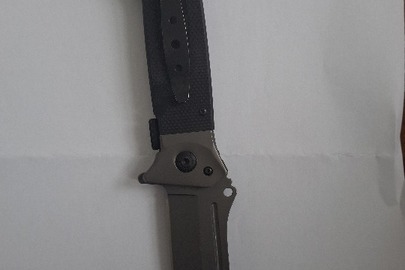 Конфісковане майно за рішенням суду: ніж марки "Mil-Tec", складний, чорно-сірого кольору, бувший у використанні, в кількості 1шт.